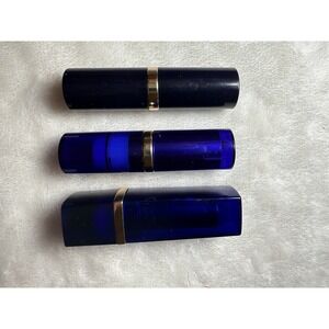 Estee Lauder Vintage Lipstick Lot Blue tubes Various colors